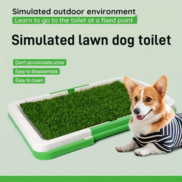 Reusable Silicone and PP Leak-Proof Dog Potty Training Pads - Indoor Pet Toilet with Grass Surface for Easy Cleaning, Hygien Pup - Image 6