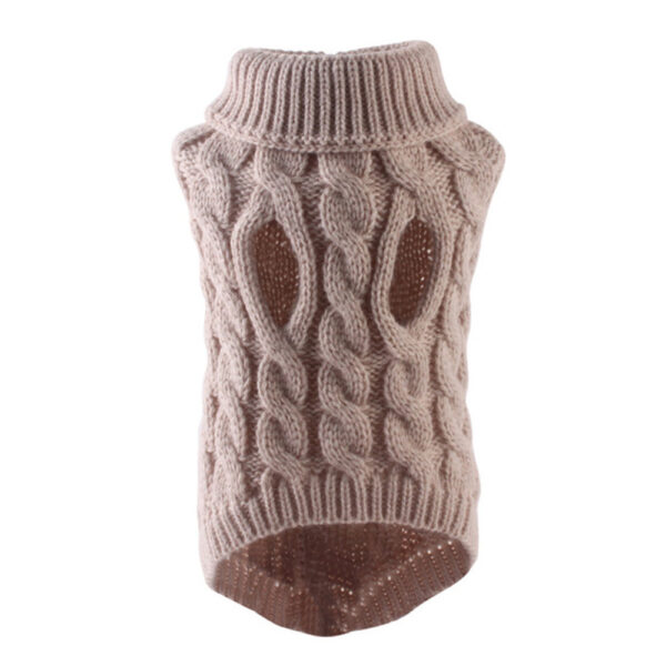 New Pet Small Pet Dog Clothes Sweater Fashion Autumn Winter Solid Fried Dough Twists Knitting Warm Comfort Clothing Wholesale - Image 11