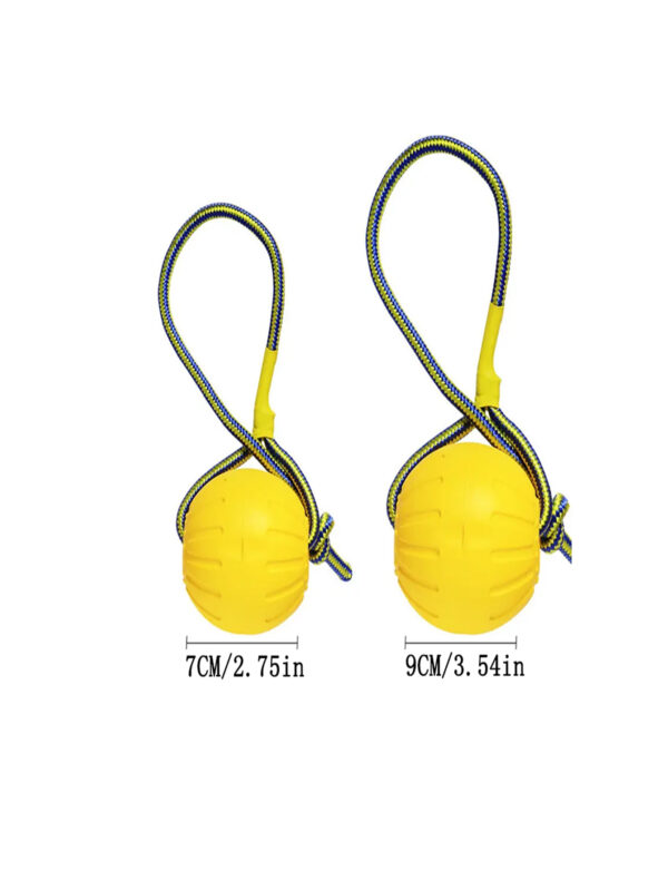 EVA pet toy ball dog floating  training dog pull ring bite resistant teeth grinding pet ball wear rope ball - Image 5