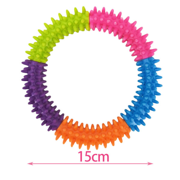 Cute Dog Toys Training Flying Discs Pet Ring Spiky Circle Ring Dog Bite-Chew Molar Cleaning Tooth Pet Supply Toy Dog Accessories - Image 9