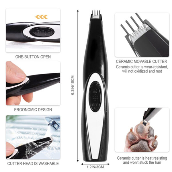 Electric Pet Clipper Grooming Kit For Dogs Reachageable Trimmer Haircut Cat Hair Cutting Remover Professional Machine Set - Image 3