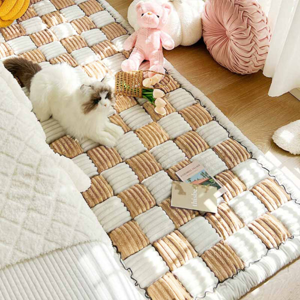 Dog Bed Mat Warm Pet Cat Scratchable Blanket Anti-slip Washable Cushion Sofa Couch Cover Protector For Large Dogs Pet Supplies - Image 7