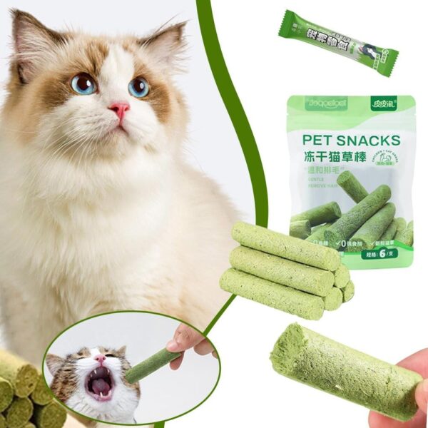 6/12/18pcs Cat Grass Teeth Grinding Stick Pet Snacks Cat Hair Cat Mild Baby Eat Ready Teeth Hairball Sticks Cleaning To Removal - Image 4