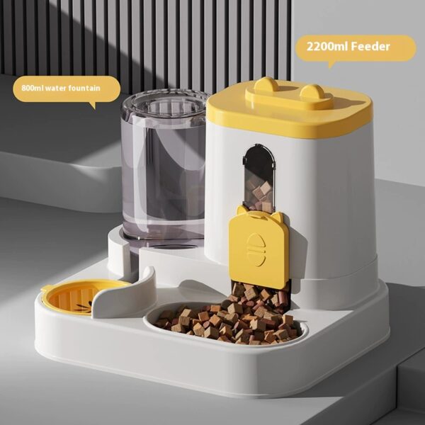 Automatic Dog Cat Feeder and Water Dispenser Gravity Food Feeder and Waterer Set with Pet Food Bowl Universal Pet Products - Image 7
