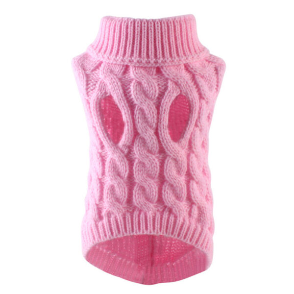 New Pet Small Pet Dog Clothes Sweater Fashion Autumn Winter Solid Fried Dough Twists Knitting Warm Comfort Clothing Wholesale - Image 14