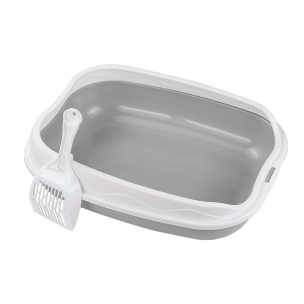 Semi-enclosed Litter Box Spatter-proof Cat Toilet Large Kitten Cleaning Supplies Large Cat Poop Bowl Pet Bupplies - Image 7