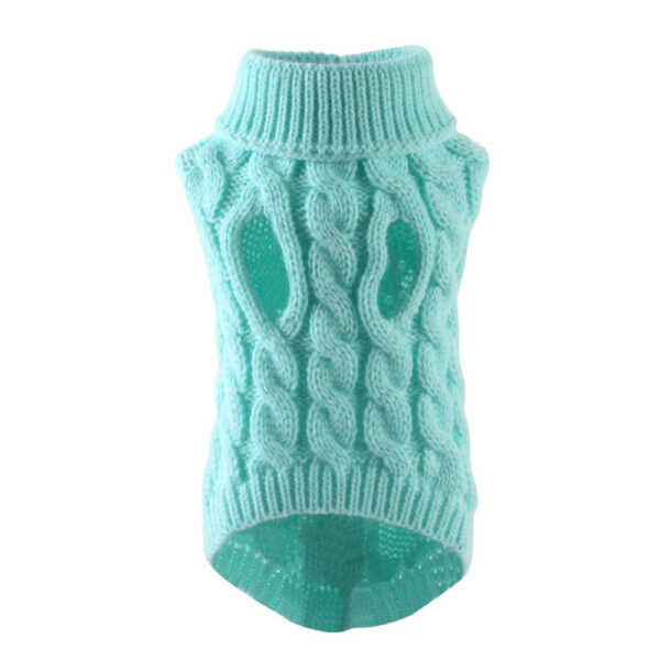New Pet Small Pet Dog Clothes Sweater Fashion Autumn Winter Solid Fried Dough Twists Knitting Warm Comfort Clothing Wholesale - Image 10