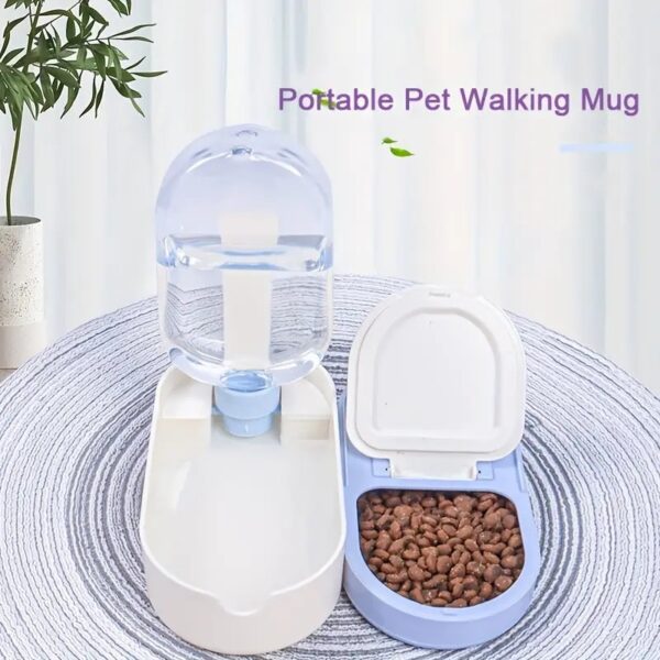 Pet Pal Water Bottle - Portable Water Dispenser Feeder for Cats, Dogs, Rabbits, and Small Pets with Drinking Cup, Food Container - Image 2