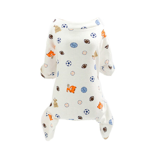 100% Cotton Sweet Donut Dog Pajamas Cat Clothes Pet Onesies Dogs PJS Doggie Jammies Puppy Small Dog Four-Legged Jumpsuit Rompers - Image 9