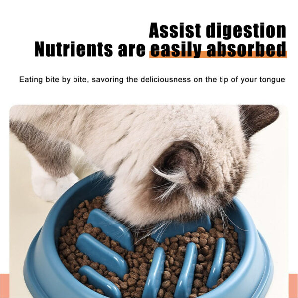 1pc Pet Slow Food Bowl,Uper Large Capacity Feeder, Pet Cat Dog Slow Food Bowl,Round Thickened And Non-slip Slow Feeding Bowls