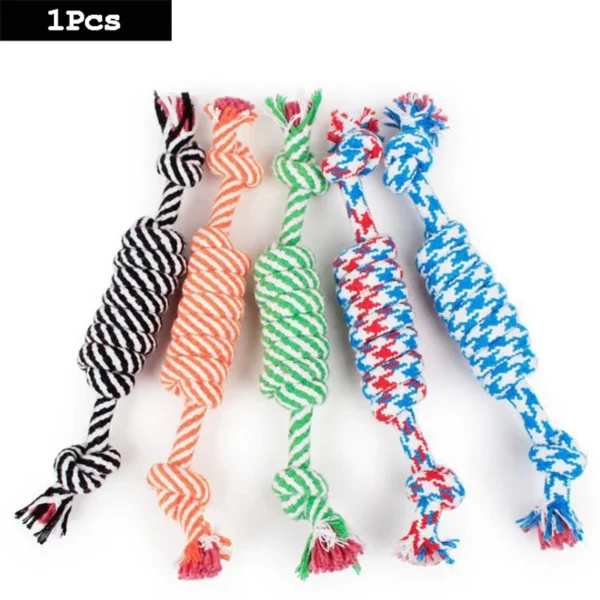 1pc Dog Toy Carrot Knot Rope Ball Cotton Rope Dumbbell Puppy Cleaning Teeth Chew Toy Durable Braided Bite Resistant Pet Supplies - Image 14