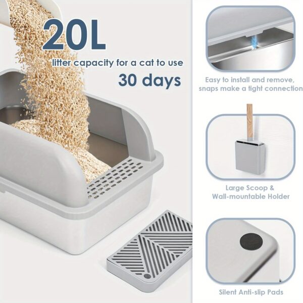 Self-Cleaning Cat Litter Box with Foot Pedal, Easy Waste Disposal, Odor Control, Large Capacity for Multiple Cats - Image 3
