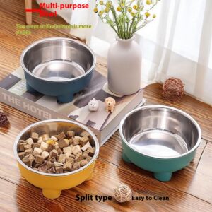 Eco-Friendly Stainless Steel Pet Bowl - Detachable Design, Smooth Rim & Cross Base for Stability, Easy Clean Cat Dog Dish