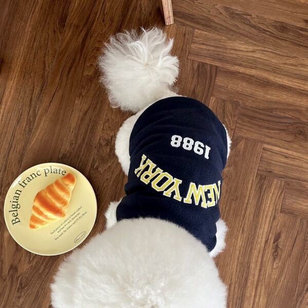 Fashion Winter Pet Baseball Clothes Suit Dog Contrasting Coat Teddy Bear Universal Small Dog Clothes Design Puppy Clothing - Image 3