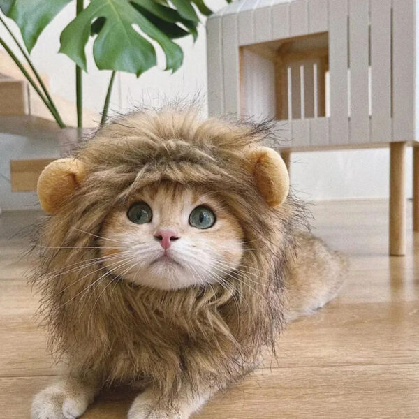 Cat Lion Mane Halloween Costume for Cats Lion Costume for Small Dogs Cats and Kitten Outfits for Halloween Christmas Pet Clothes - Image 3