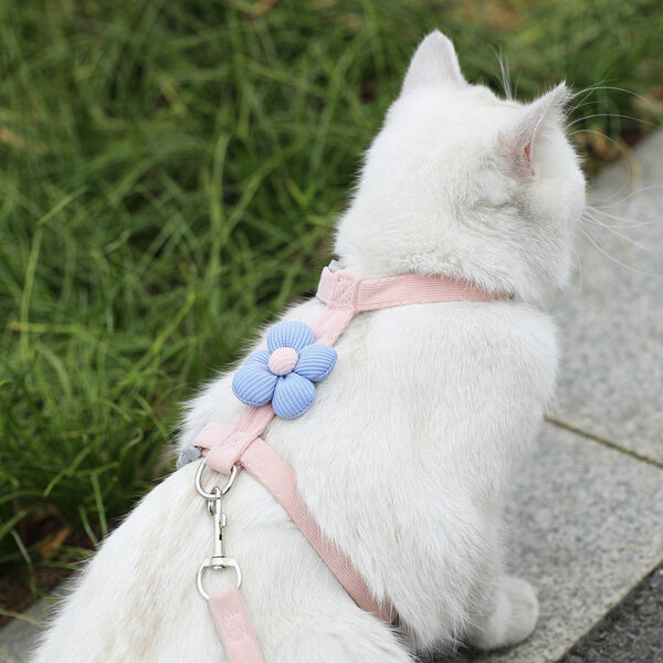 Cat Harness and Leash Sets Adjustable Dog Harness for Small Dog Leash Breashable Pet Harness Out Walking Dog Strap Cat Accessory - Image 2