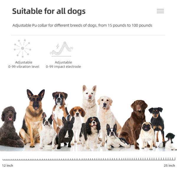 800m Dog Training Collar Remote Electronic Shock Training Collars Rechargeable Waterproof Stop Barking Dog Training Nylon rope - Image 2