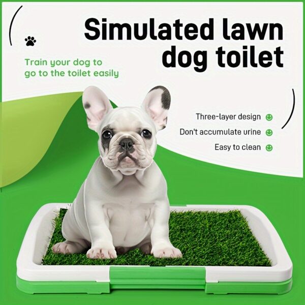 Reusable Silicone and PP Leak-Proof Dog Potty Training Pads - Indoor Pet Toilet with Grass Surface for Easy Cleaning, Hygien Pup - Image 5