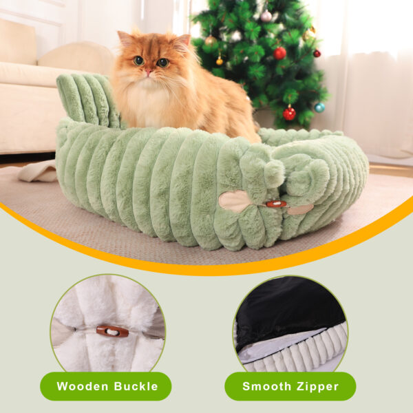 Cute high-end cat sofa bed, furry cat sofa lounge chair, detachable and washable, suitable for dogs and cats - Image 3