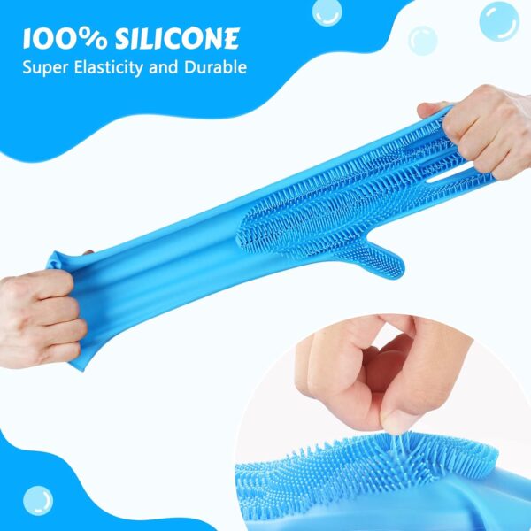 Pet Grooming Gloves Dog Cat Bathing Cleaning Glove Shampoo Scrubber Clean Soft Silicone Hair Removal Glove Hand Skin Protection - Image 5