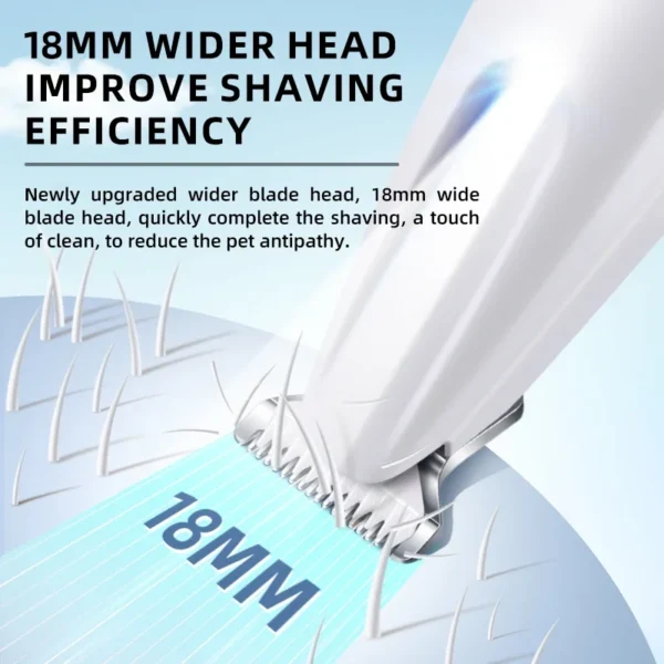 Type C Dog Paw Trimmer with LED Light Waterproof Pet Hair Trimmer with LED Display Dog Clippers for Grooming 18mm Widen Blade - Image 4