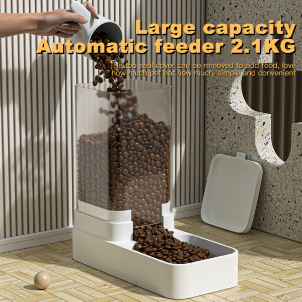 Automatic Cat Feeder & Water Dispenser with Gravity Food Storage Container for Cats and Dogs - Image 3