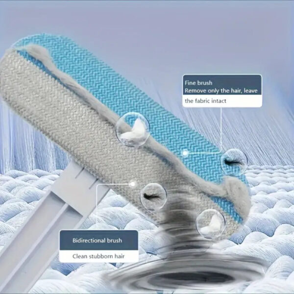 Long-Handle Dog Hair Brush, Durable Nylon Grooming Tool for Cleaning - Image 4