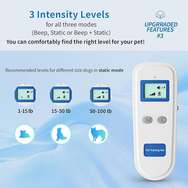 Rechargeable Dog Training Pad Indoor Cat Deterrent Pad 3 Training Modes Pet Shock Pads Prevents Cats From Jumping onto Sofas - Image 3