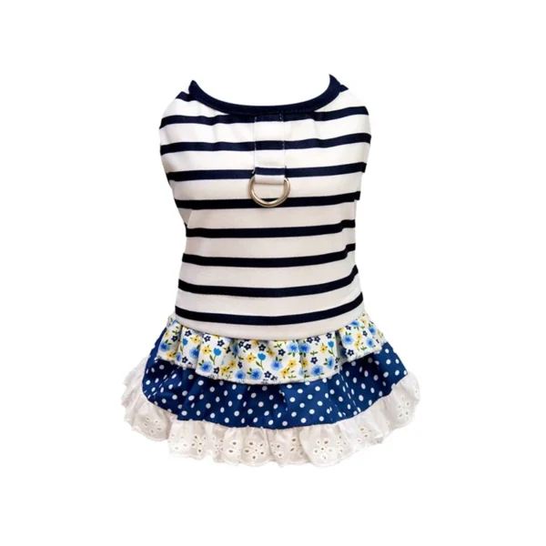 Summer Cute Dot Cat Dress Pet Costumes Chihuahua ClothesLace Puppy Princess Dress  Striped Pet Dog Dresses Dog Clothes - Image 7