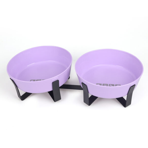 Large-capacity feeding bowl and drinking bowl for pets, integrated dual bowl, folding high-legged stand, easy to carry, protects - Image 10