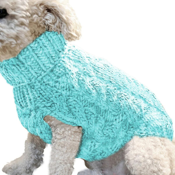 New Pet Small Pet Dog Clothes Sweater Fashion Autumn Winter Solid Fried Dough Twists Knitting Warm Comfort Clothing Wholesale - Image 5
