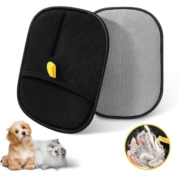 Pet Grooming Gloves Hair Remover Brush Pet Hair Remover Gloves for Dog Cat Rabbit with Long/Short/Curly Hair - Image 5