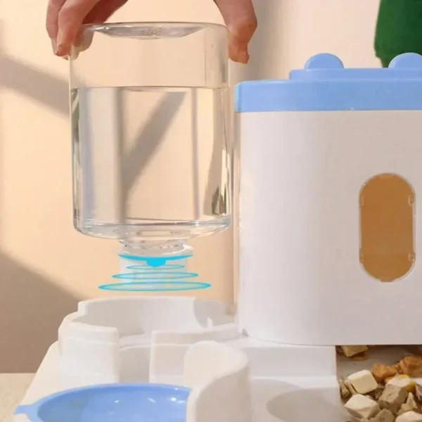 2-in-1 Automatic Feeder Dog Cat Food Bowl and Water Feeding Device Pet Large Food Dispenser Puppy Pet Kitten Bowl Accessories - Image 4