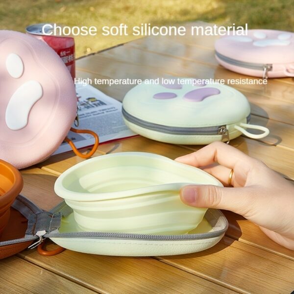2 in 1 Foldable Silicone Dog Bowl Portable Travel Pet Feeding Double Bowl Easy to Clean for Outdoor Training pet feed supplies - Image 6