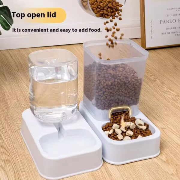 Automatic Cat Feeder Gravity Food and Water Dispenser Bowl Set for Small Medium Dogs Animals Pet Feeder Dispenser Storage Food - Image 2