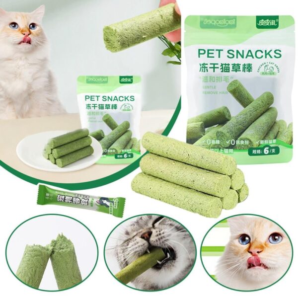 6/12/18pcs Cat Grass Teeth Grinding Stick Pet Snacks Cat Hair Cat Mild Baby Eat Ready Teeth Hairball Sticks Cleaning To Removal - Image 5