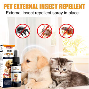 100ml Pet Anti Flea Tick Agent Spray for cat dogs Vitro Drops Extracorporeal Pet Deworming Skin Cleaning Spray for Lice Ticks