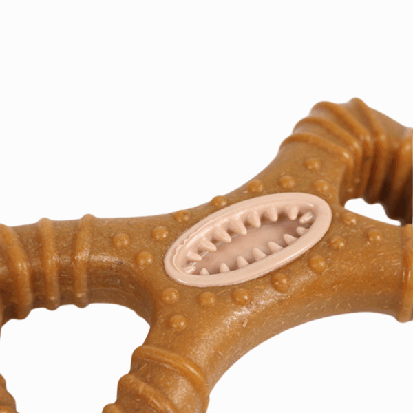 Indestructible 22CM Solid Beechwood Chew Stick for Large Dogs - Dental Health Interactive Toy with Treat Hole, Heavy Duty Chewin - Image 4