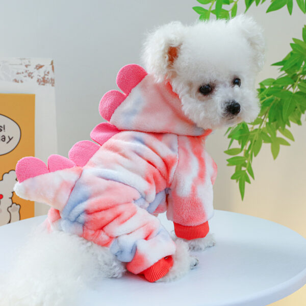 Super Soft Fleece Pet Clothing for Puppy Autumn Winter Plush Warm Dog Overalls Four Legged Dinosaur Unicorn Cosplay Cat Clothing - Image 4