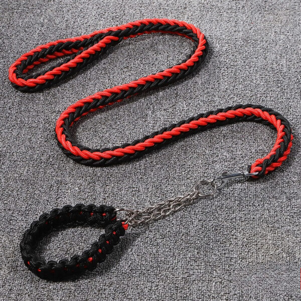 Nylon Dog Collar Leash Set Colored Woven Traction Rope Adjustable Dog Collars for Dogs Training and Walking - Image 6
