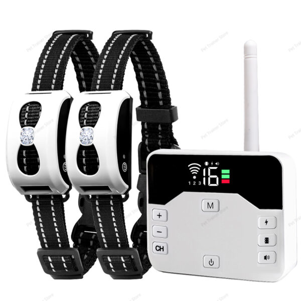 2 In 1 Electric Pet Wireless Fence Dog Training Collar Anti Runaway Up to 3 Dogs Outdoor Pet Containment Rechargeable System - Image 9