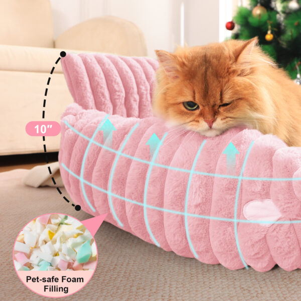 Cute high-end cat sofa bed, furry cat sofa lounge chair, detachable and washable, suitable for dogs and cats - Image 4