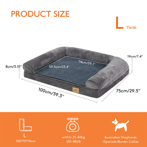 XXXL Large Calming Dog Bed Orthopedic Memory Foam Sofa Couch Waterproof Removable Cover Plush Mat for Small Medium Large Dogs - Image 8
