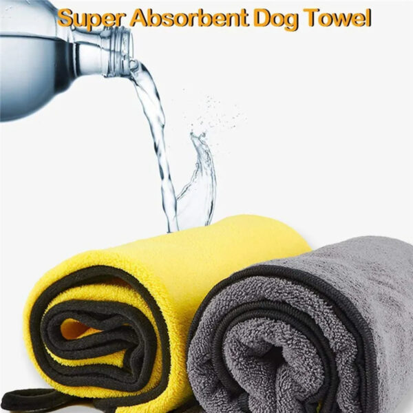 Quick-drying Pet Dog and Cat Towels Soft Fiber Towels Water-absorbent Bath Towel Convenient Pet Shop Cleaning Towel Pet Supplies - Image 4