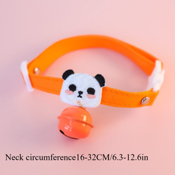 Super Cute Cotton Cat Collar Anti-choking Safety Buckle Adjustable Pet Collars Rabbit/frog/Panda Big Bells Cats Accessories - Image 2