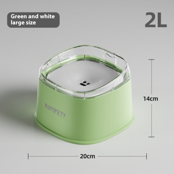 2L Floating Dog Cat Bowl - Dry-Chin Technology, No Splash Water Dish with Stable Base for Mess-Free Drinking - Image 6