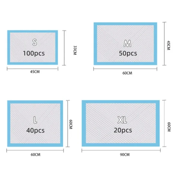 100/50/40/20PCS Absorbent Dogs Diapers Disposable Puppy Training Pee Pads Quick Dry Surface Mat Clean Cushion Dog Supplies - Image 4