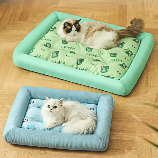 MADDEN  Summer Cooling Pet Cat Bed Cushion Ice Pad Dog Sleeping Square Mat for Puppy Dogs Cats Pet Kennel Top Quality Cool Cold - Image 2