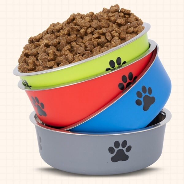 Dog Water Bowl with Non-Slip Rubber Base And Cats And Dogs Drinking Water Feeding Pet Bowl Stainless Steel Pet Feeders Pets Dogs - Image 6