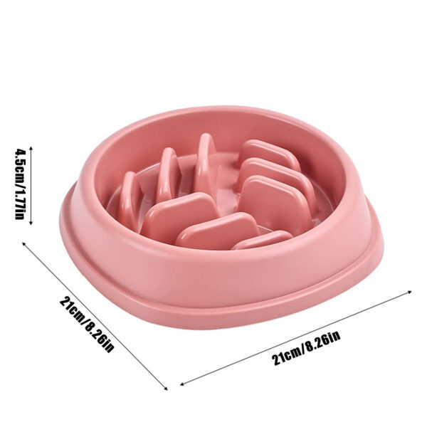 1pc Pet Slow Food Bowl,Uper Large Capacity Feeder, Pet Cat Dog Slow Food Bowl,Round Thickened And Non-slip Slow Feeding Bowls - Image 4